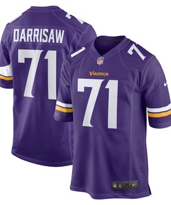 Minnesota Vikings Christian Darrisaw Purple 2021 Nfl Draft First Round Pick Game Mens Jersey Gift For Vikings Fans
