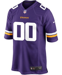 Minnesota Vikings Custom 00 Game Jersey - Purple