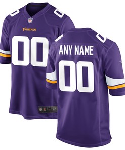 Minnesota Vikings Custom Game Jersey Purple Custom Jerseys Nfl