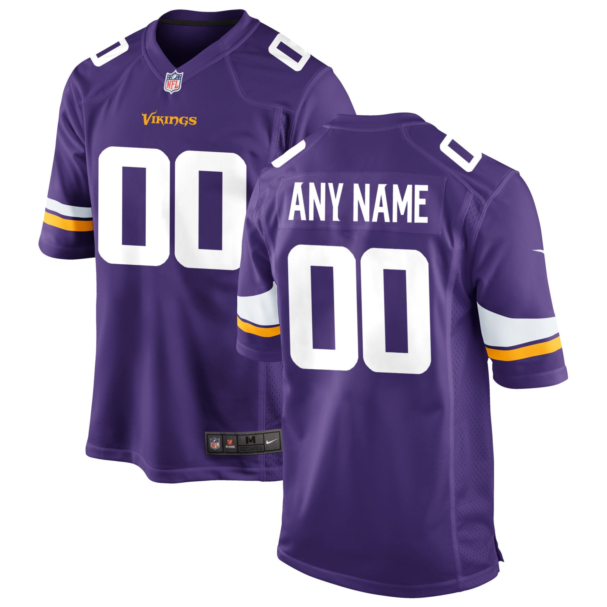 Minnesota Vikings Custom Game Jersey Purple Custom Jerseys Nfl