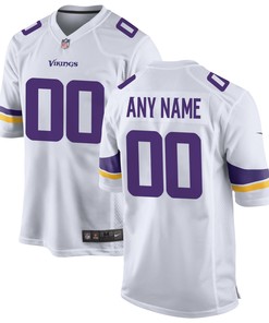 Minnesota Vikings Custom Game Jersey - White Custom Jerseys Nfl