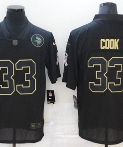 Minnesota Vikings Dalvin Cook #33 Nfl 2020 Black Jersey