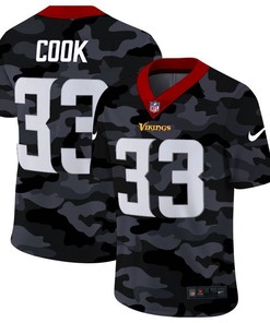 Minnesota Vikings Dalvin Cook #33 Nfl 2020 Camo Black Jersey