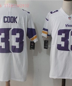 Minnesota Vikings Dalvin Cook #33 Nfl 2020 White Jersey Jersey