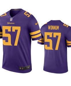 Minnesota Vikings D.j. Wonnum Purple Color Rush Legend Jersey