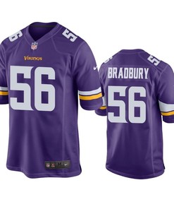 Minnesota Vikings Garrett Bradbury 2019 Nfl Draft Purple Game Jersey