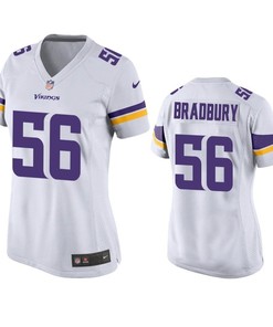 Minnesota Vikings Garrett Bradbury 2019 Nfl Draft White Game Womens Jersey