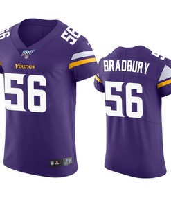 Minnesota Vikings Garrett Bradbury Purple 100th Season Vapor Elite Jersey