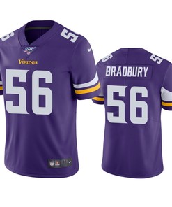 Minnesota Vikings Garrett Bradbury Purple 100th Season Vapor Limited Jersey