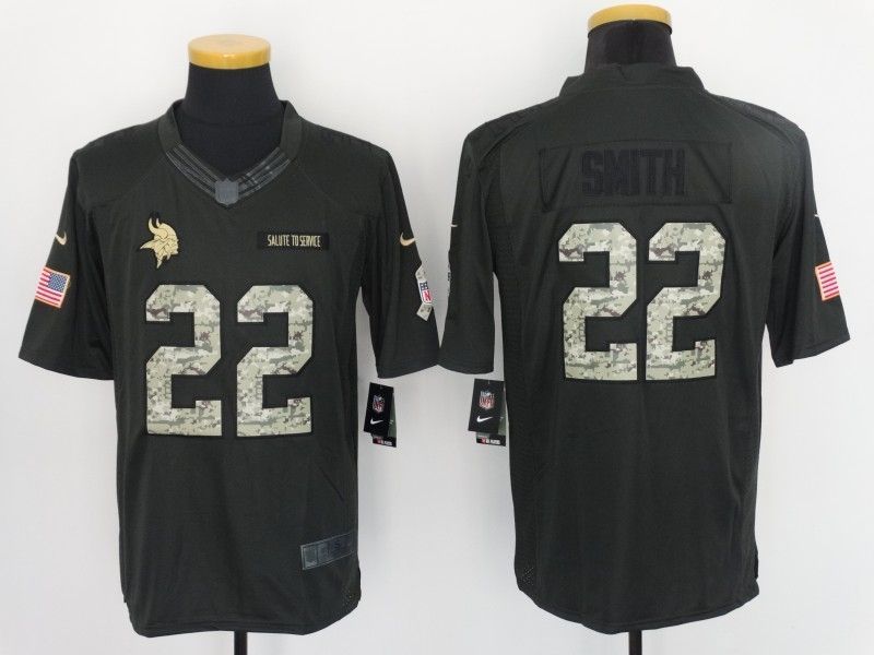 Minnesota Vikings Harrison Smith #22 Nfl 2020 Black And Camo Jersey
