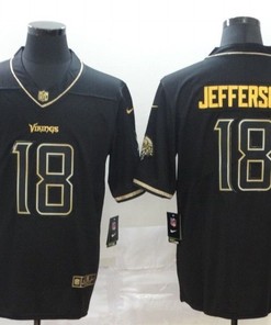 Minnesota Vikings Justin Jefferson #18 Nfl 2020 Black Jersey