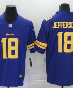 Minnesota Vikings Justin Jefferson #18 Nfl 2020 Cobalt Blue Jersey Jersey