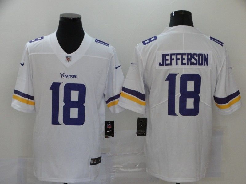 Minnesota Vikings Justin Jefferson #18 Nfl 2020 White Jersey Jersey