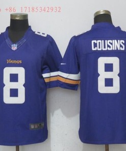 Minnesota Vikings Kirk Cousins #8 Nfl 2020 Cobalt Blue Jersey Jersey