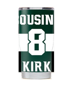 Minnesota Vikings Kirk Cousins Green Tumbler - Minnesota Vikings Kirk Cousins Green Stainless Steel Tumbler - Perfect Gift for Fan
