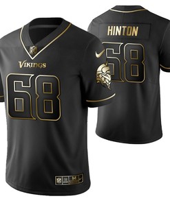 Minnesota Vikings Kyle Hinton 68 2021 Nfl Golden Brandedition Black Jersey Gift For Vikings Fans