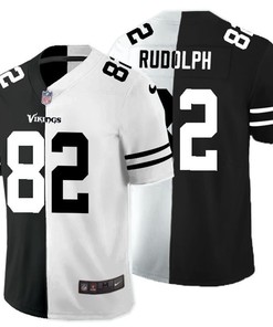 Minnesota Vikings Kyle Rudolph #82 Nfl 2020 Black And White Jersey