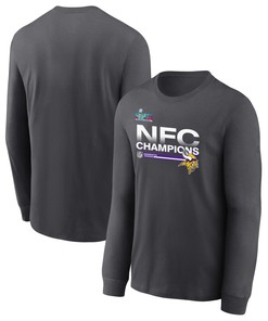 Minnesota Vikings NFC Champions Locker Room Trophy Collection Dark Heather Sweatshirt
