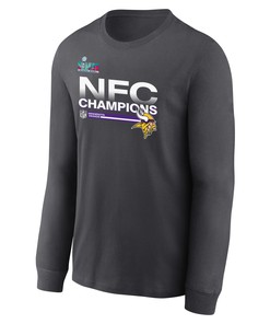 Minnesota Vikings NFC Champions Locker Room Trophy Collection Dark Heather Sweatshirt