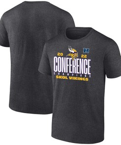 Minnesota Vikings NFC Conference Champions Skol Vikings T-Shirt - Charcoal