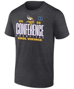 Minnesota Vikings NFC Conference Champions Skol Vikings T-Shirt - Charcoal