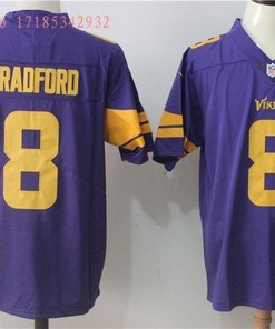 Minnesota Vikings Sam Bradford #8 Nfl 2020 Navy Blue Jersey Jersey