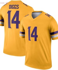 Minnesota Vikings Stefon Diggs #14 Nfl 2020 Gold Jersey Jersey