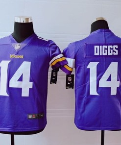 Minnesota Vikings Stefon Diggs #14 Nfl 2020 Purple Blue Jersey
