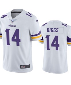 Minnesota Vikings Stefon Diggs White 100th Season Vapor Limited Jersey