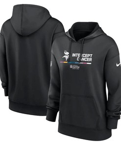 Minnesota Vikings Women's 2022 NFL Crucial Catch Therma Performance Pullover Hoodie - Black