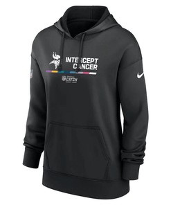 Minnesota Vikings Women's 2022 NFL Crucial Catch Therma Performance Pullover Hoodie - Black