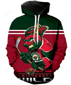 Minnesota Wild 3D Hoodie Zip Hoodie 03