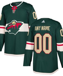 Minnesota Wild Adidas Authentic Custom Jersey - Green Custom Jerseys Nhl