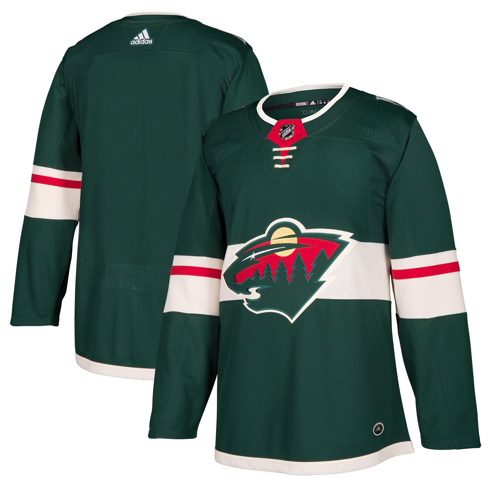 Minnesota Wild Adidas Home Authentic Blank Jersey - Green Nhl