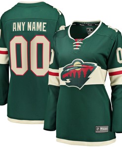 Minnesota Wild Fanatics Branded Womens Home Breakaway Custom Jersey - Green Custom Jerseys Nhl