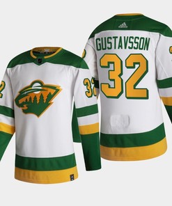 Minnesota Wild Filip Gustavsson 32 Reverse Retro White 2022 Jersey