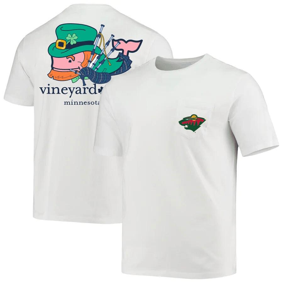Minnesota Wild Vineyard Vines St. Patrick's Day T-Shirt - White