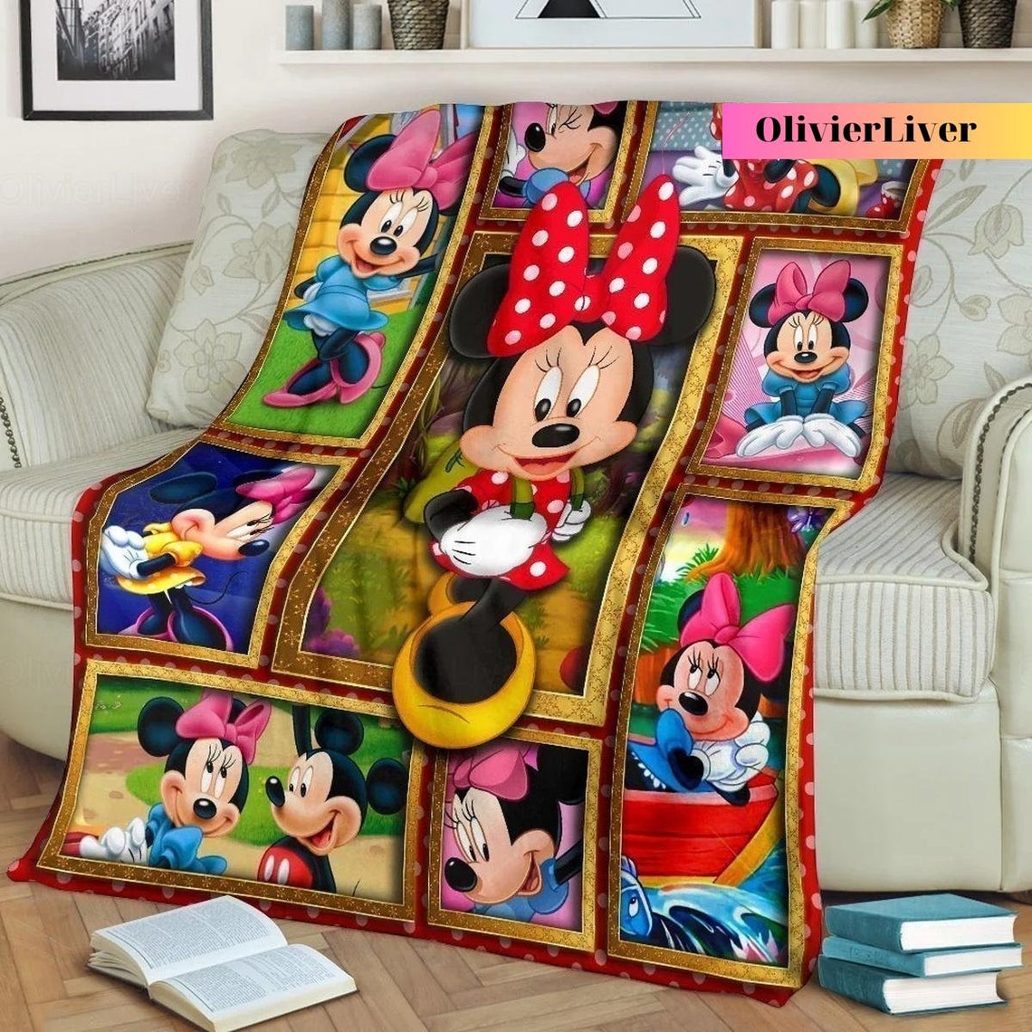 Minnie Mouse Blanket, Minnie Mouse Fleece Blanket, Minnie And Mickey, Minnie Mouse Birthday Gift, Minnie Blankets, Gift For Her