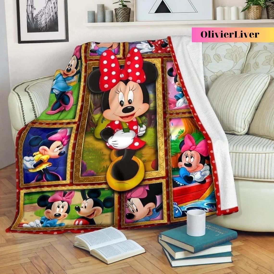 Minnie Mouse Blanket, Minnie Mouse Fleece Blanket, Minnie And Mickey, Minnie Mouse Birthday Gift, Minnie Blankets, Gift For Her
