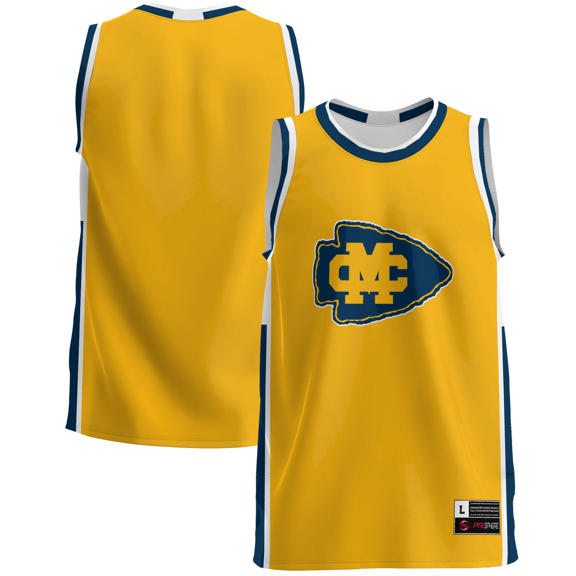 Mississippi College Choctaws Basketball Jersey - Gold Ncaa