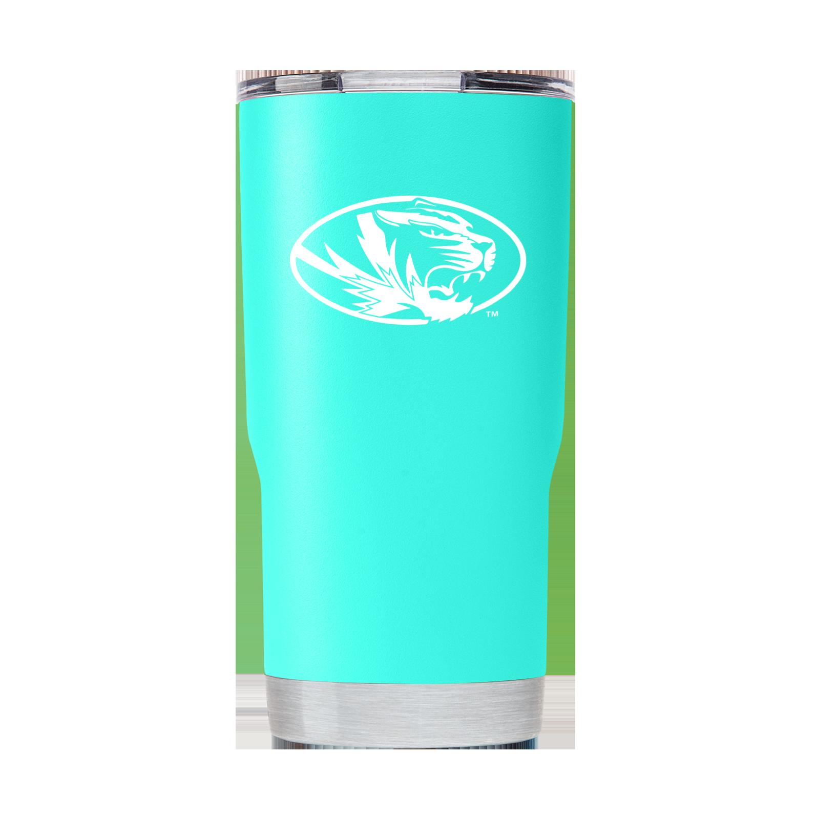 Missouri Teal Tumbler - Missouri Teal Team Logo Tumbler - Go Tigers