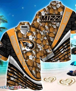 Missouri Tigers Beach Hawaiian Shirt With Tropical Flower Pattern