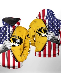Missouri Tigers NCAA US Flag 3D Printed Hoodie/Zipper Hoodie Ver 2