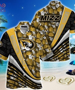 Missouri Tigers Summer Hawaiian Shirt, With Tropical Flower Pattern for Fans