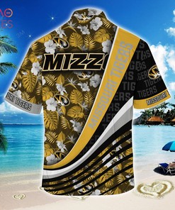 Missouri Tigers Summer Hawaiian Shirt, With Tropical Flower Pattern for Fans