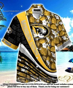 Missouri Tigers With Tropical Flower Pattern Summer Beach Hawaiian Shirt
