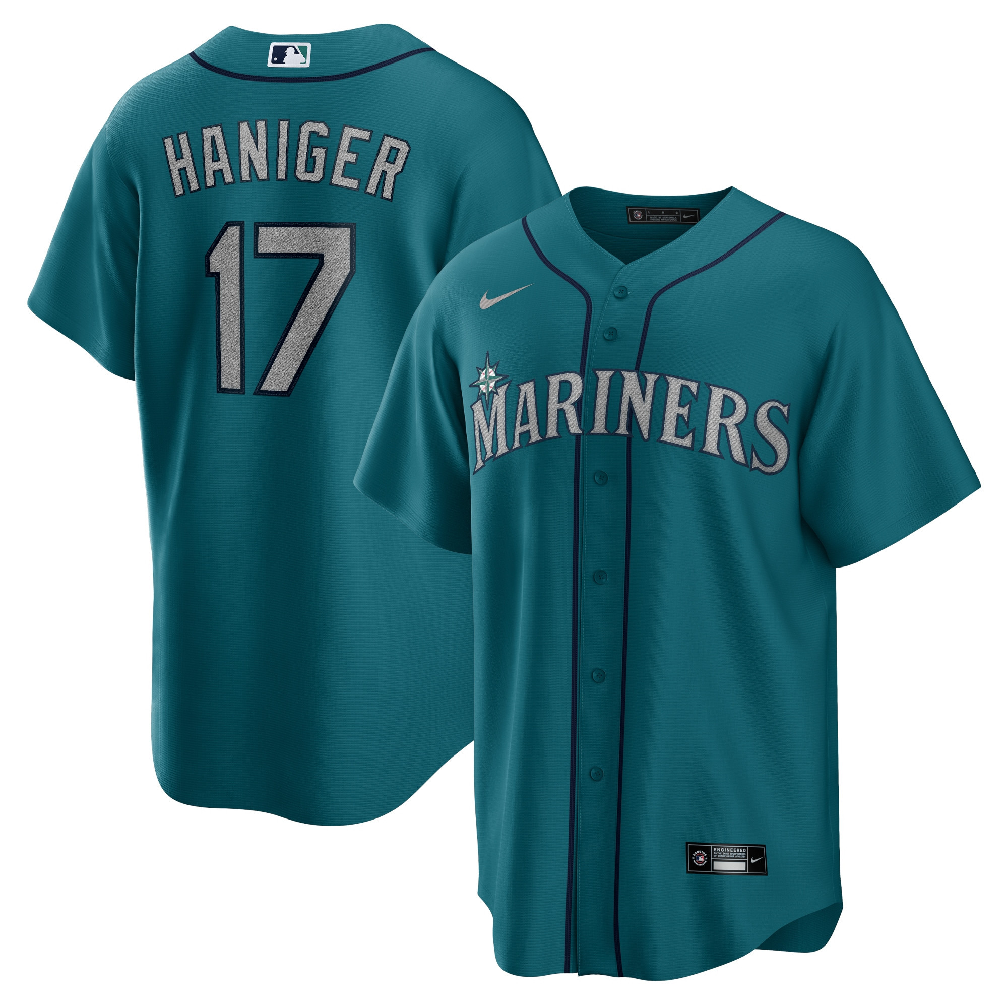 Mitch Haniger Seattle Mariners Alternate Replica Player Name Jersey - Aqua Mlb
