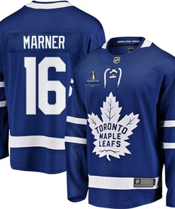 Mitchell Marner 16 Toronto Maple Leafs Stanley Cup 2023 Playoffs Patch Home Breakaway Men Jersey - Blue