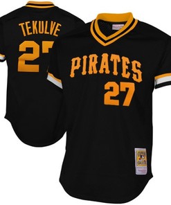 Mitchell & Ness Pittsburgh Pirates Kent Tekulve 1982 Cooperstown Collection Authentic Practice Jersey - Black Mlb