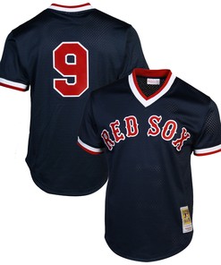 Mitchell & Ness Ted Williams Boston Red Sox 1990 Authentic Cooperstown Collection Batting Practice Jersey - Navy Blue Mlb